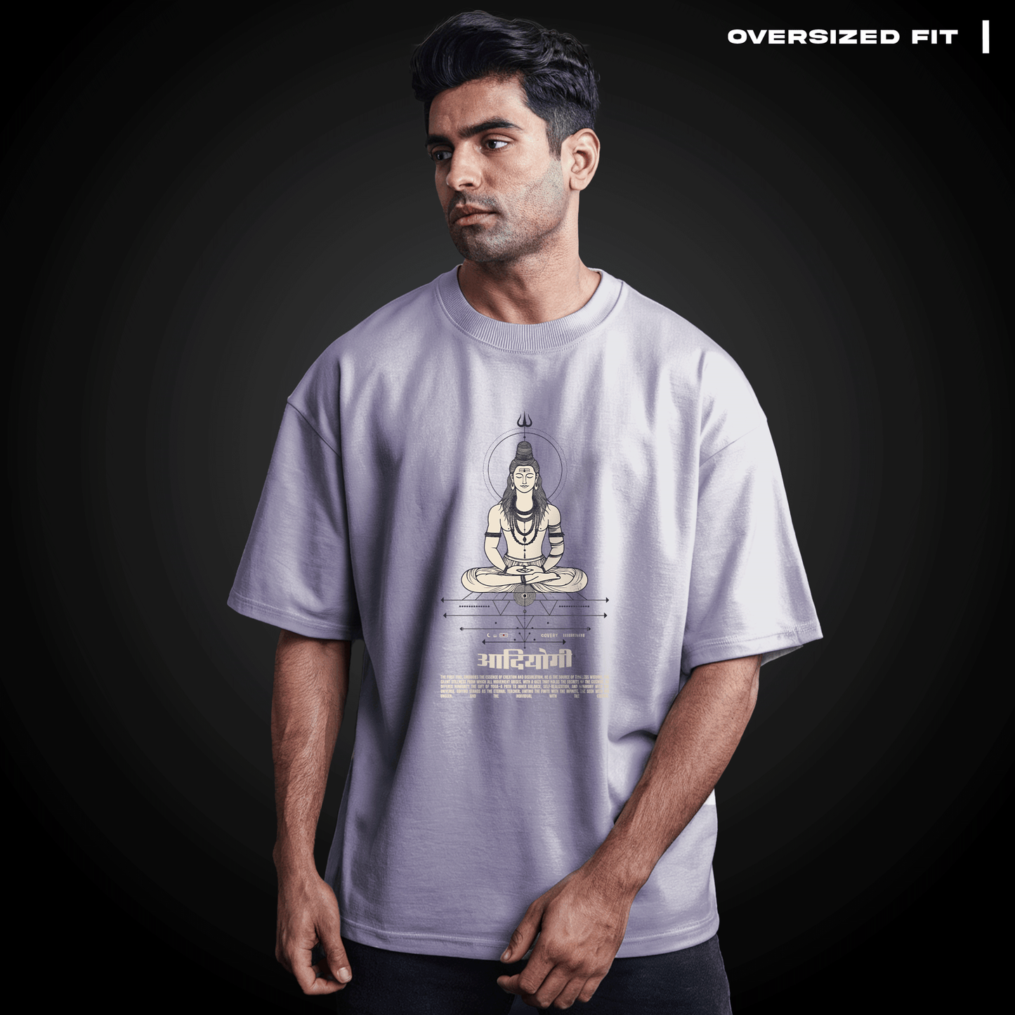 Adiyogi: The First Yogi Oversized T-Shirt Covert