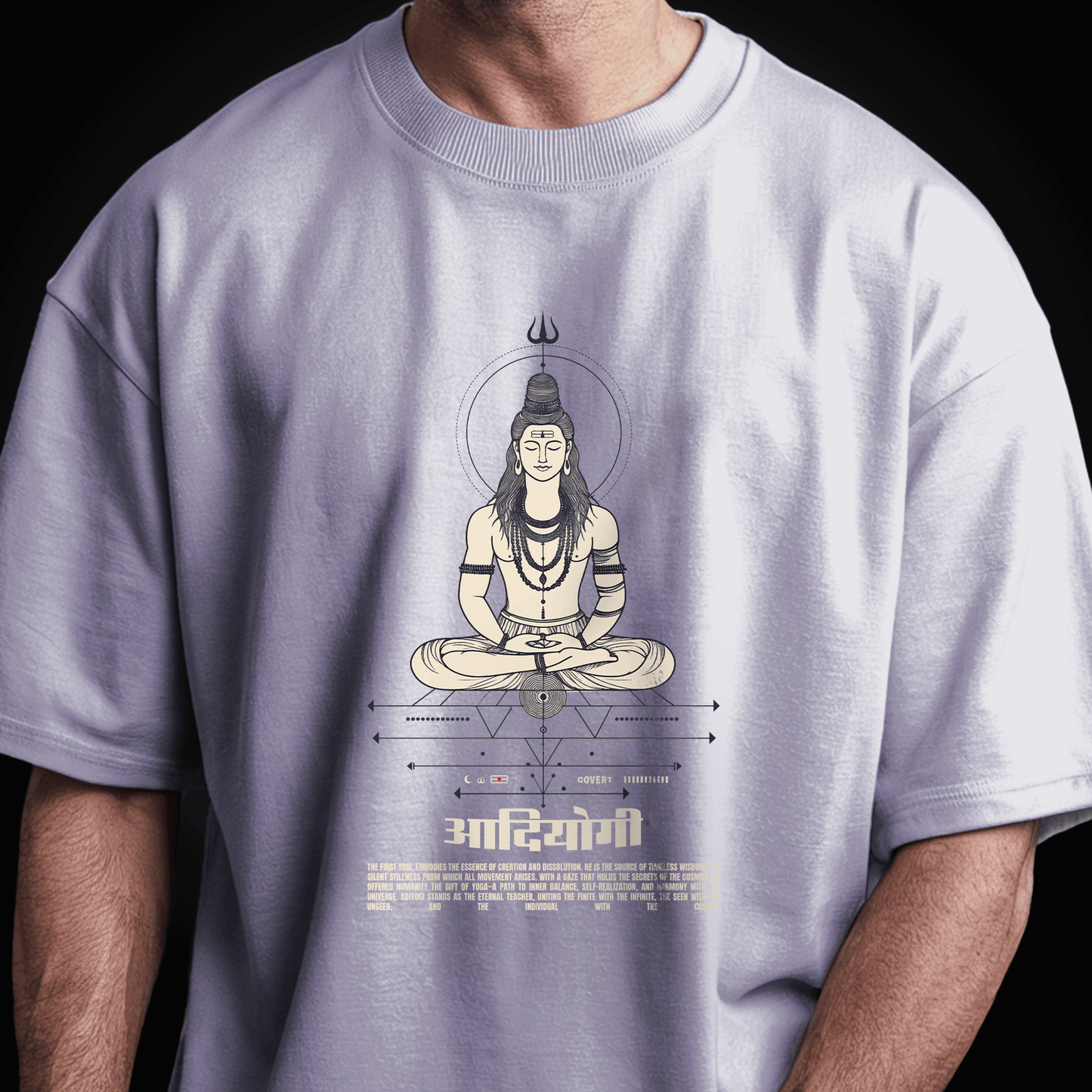 Adiyogi: The First Yogi Oversized T-Shirt Covert
