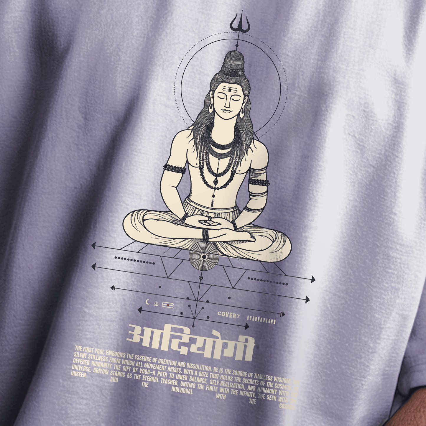 Adiyogi: The First Yogi Oversized T-Shirt Covert