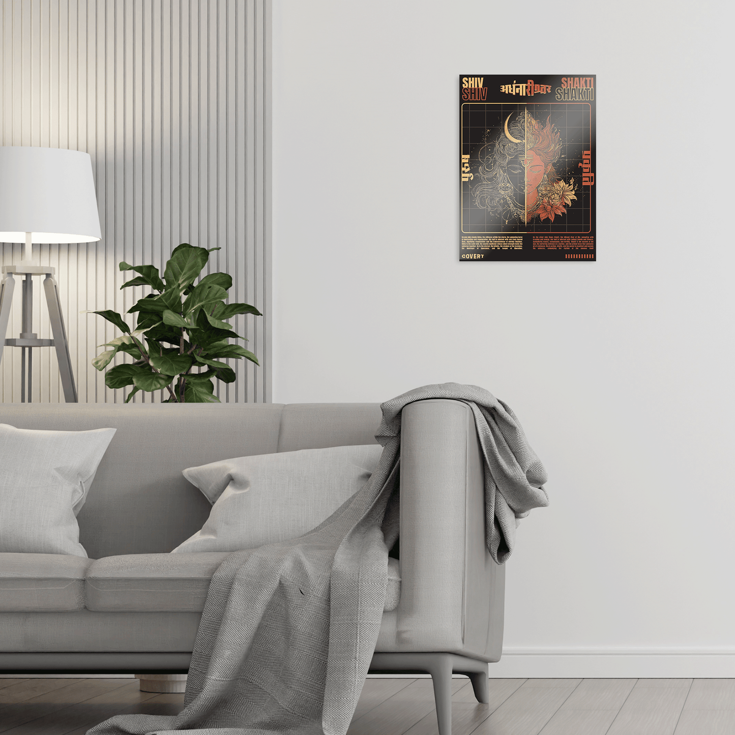 Ardhanarishwar Metal Poster Covert