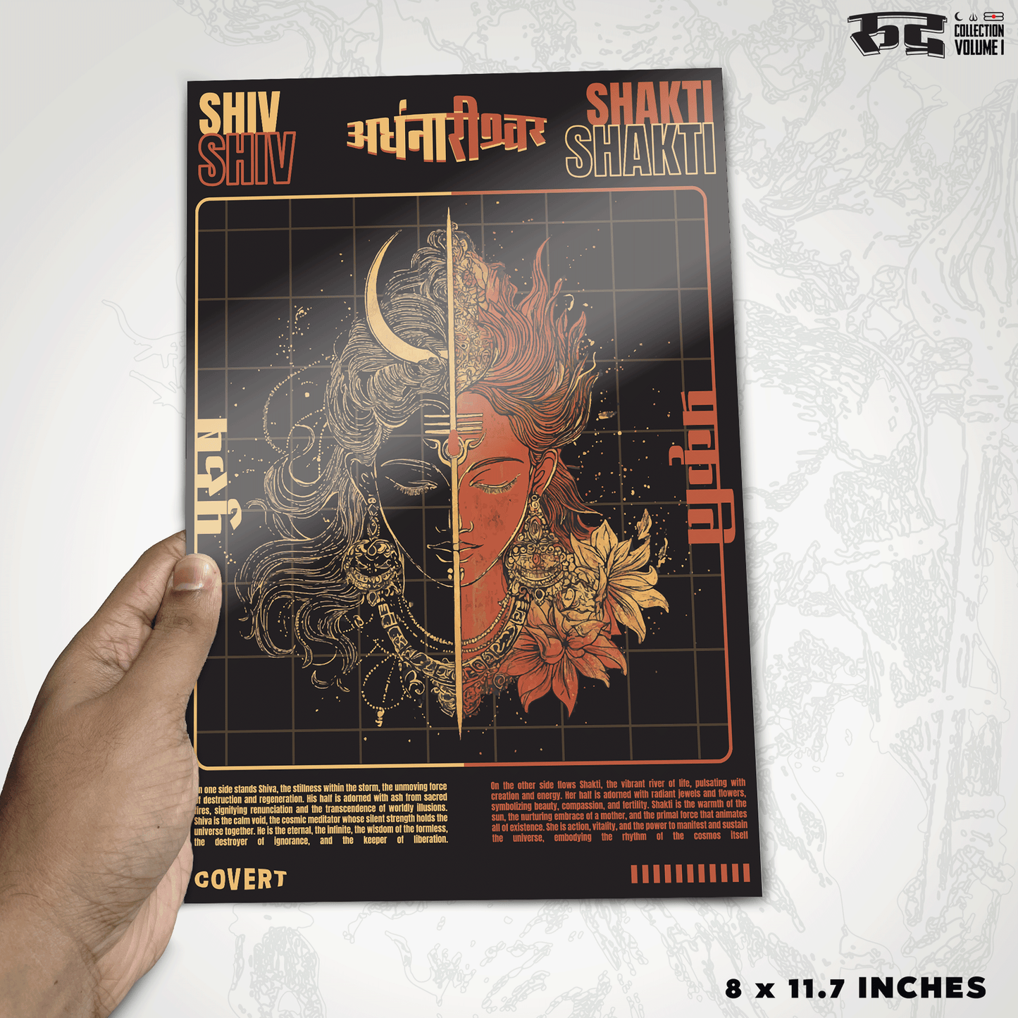 Ardhanarishwar Metal Poster Covert