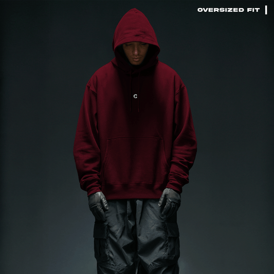 Basics Hoodie - Maroon Covert
