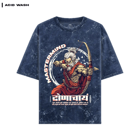 Guru Drona: The Mastermind Oversized T-shirt (Acid Wash) Covert