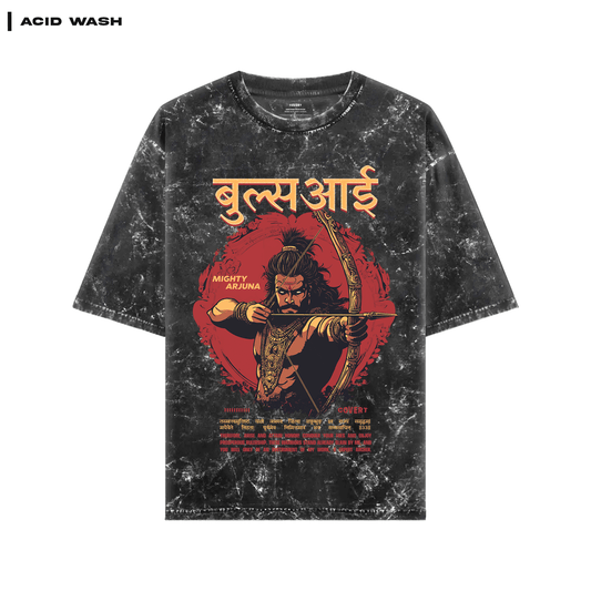 The Mighty Arjuna Oversized T-shirt (Acid Wash) Covert