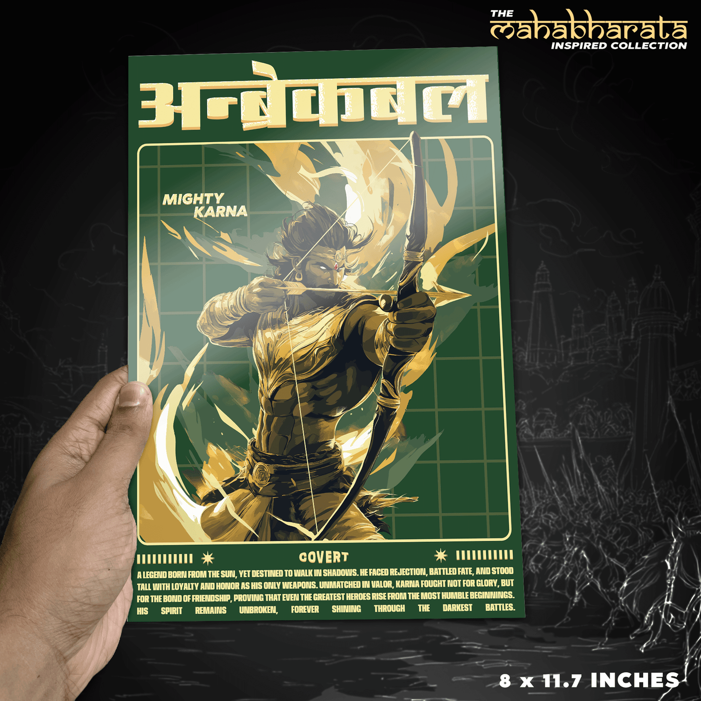 Karna: The Unbroken Warrior Metal Poster Covert