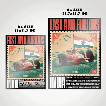 Retro Racer India Metal Poster (Limited Edition Collectible) - Covert