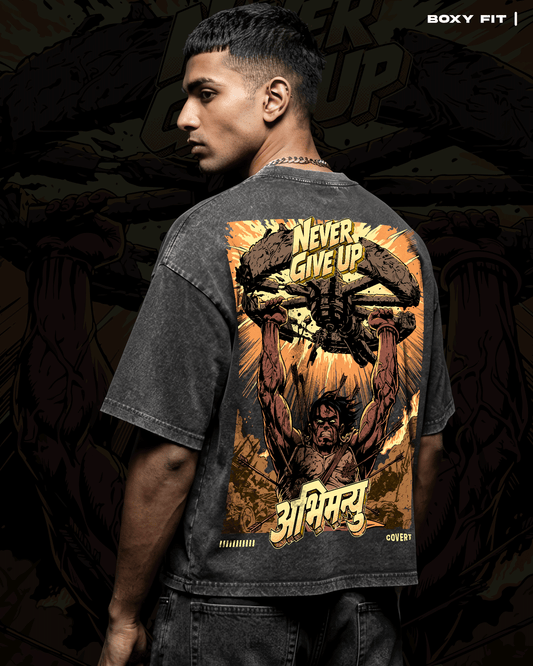 Abhimanyu : Never Give Up T-shirt
