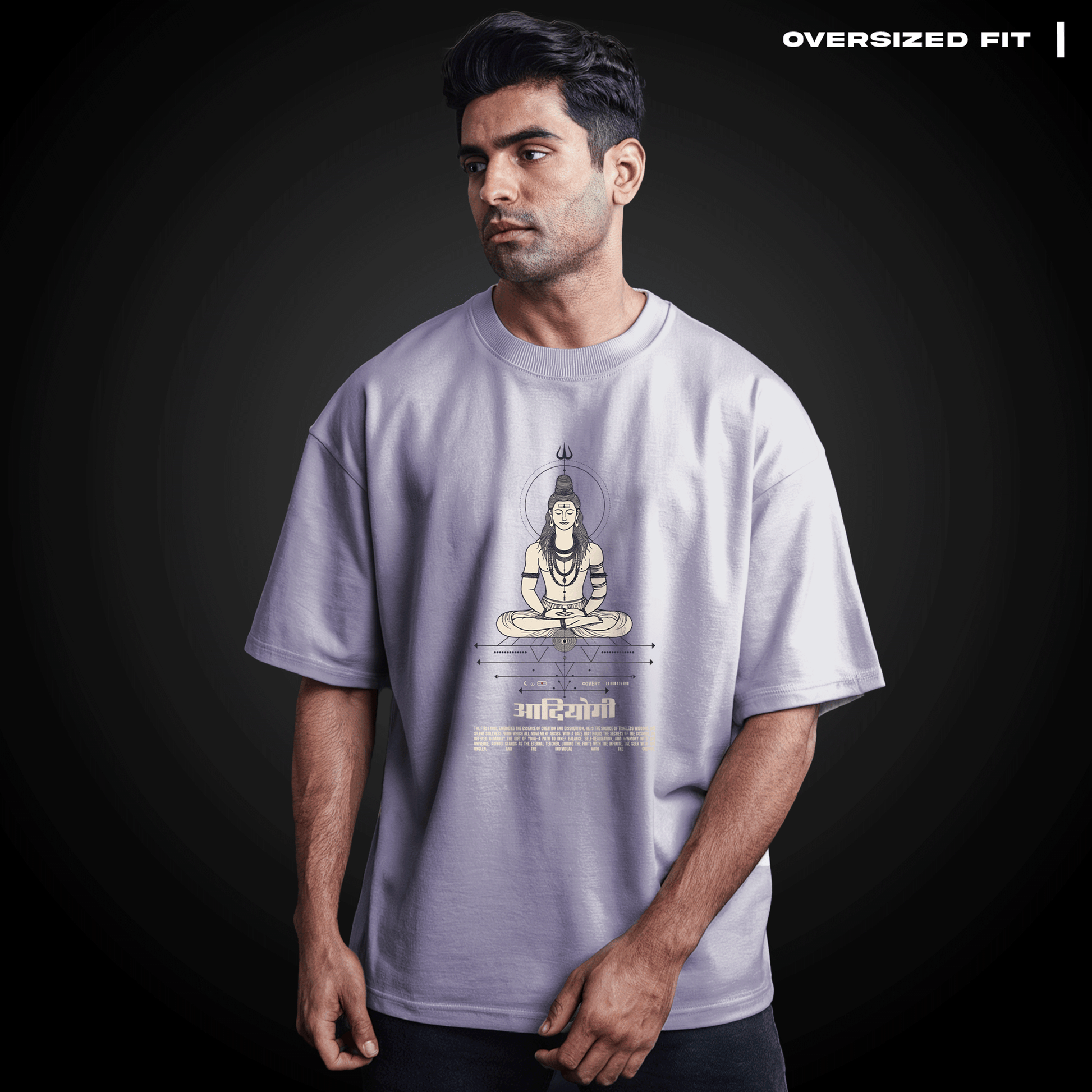 Adiyogi: The First Yogi Oversized T-Shirt Covert