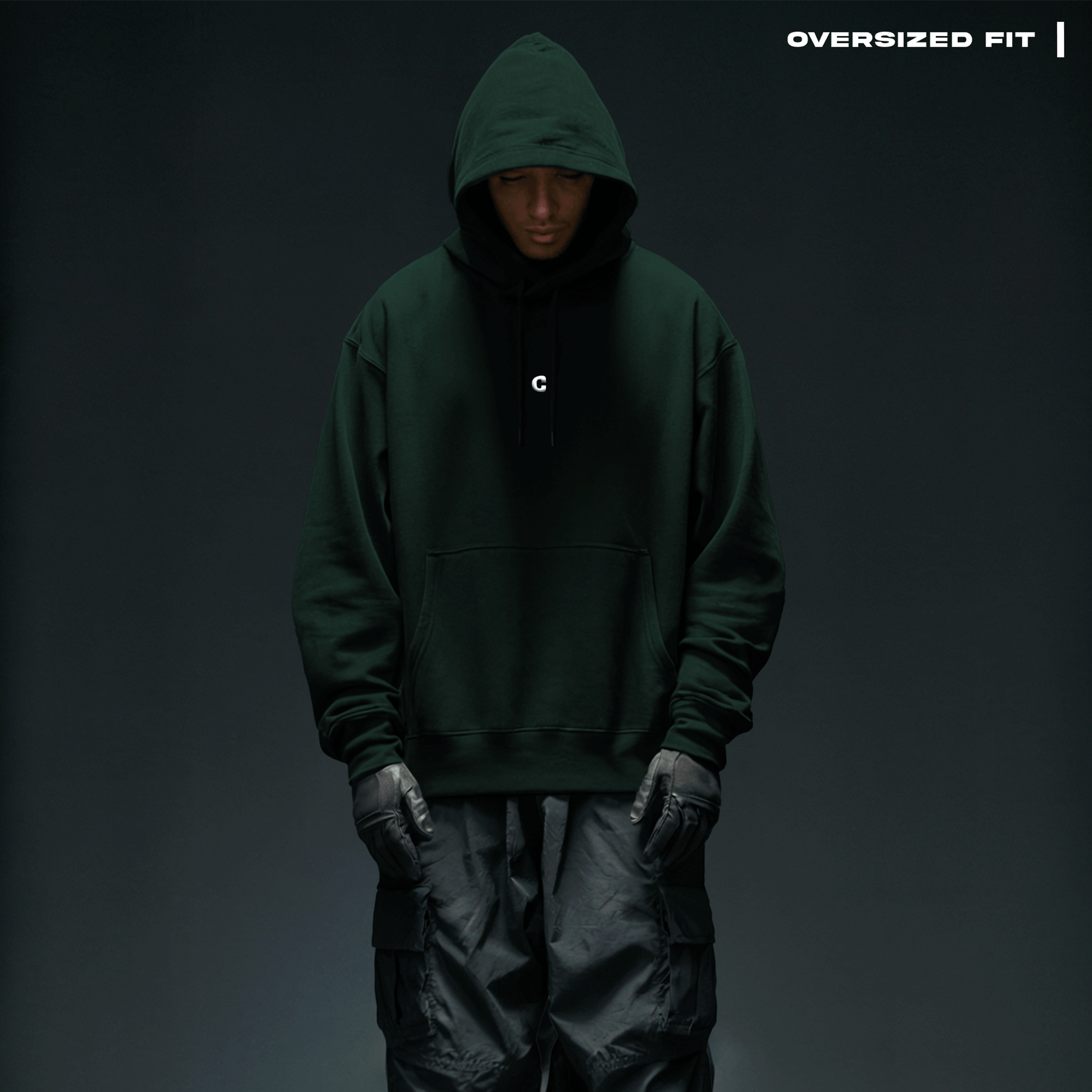 Basics Hoodie - Bottle Green Covert