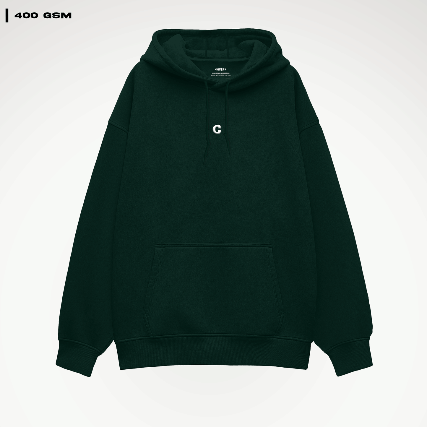 Basics Hoodie - Bottle Green Covert