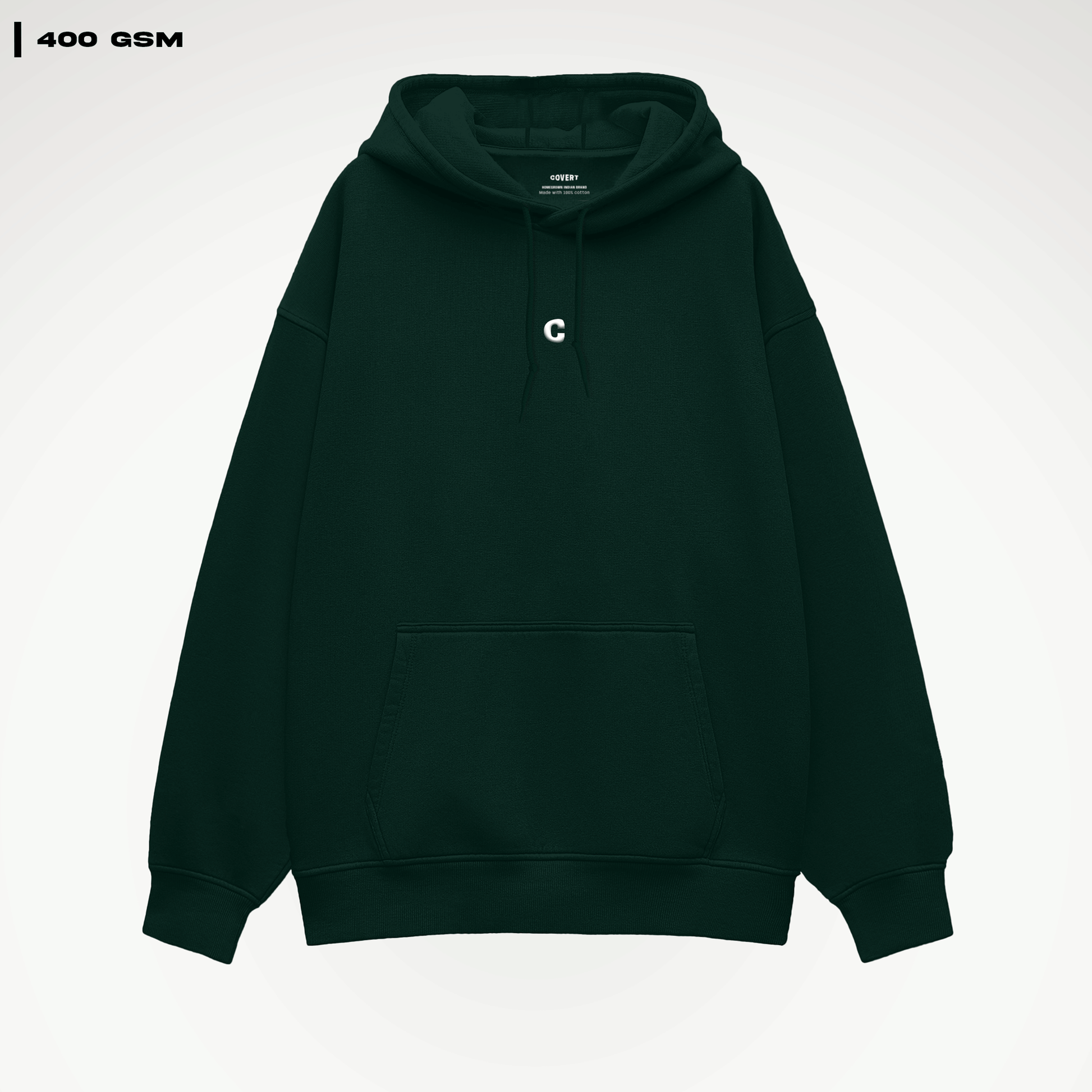 Basics Hoodie - Bottle Green Covert