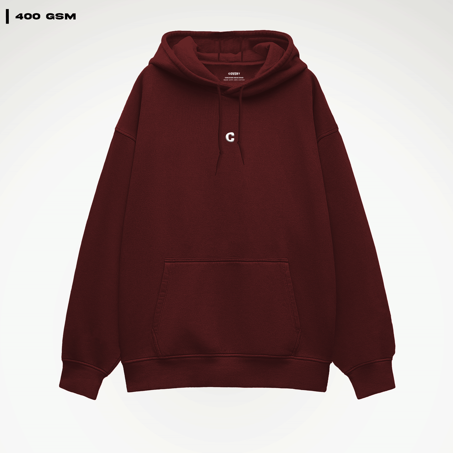Basics Hoodie - Maroon Covert