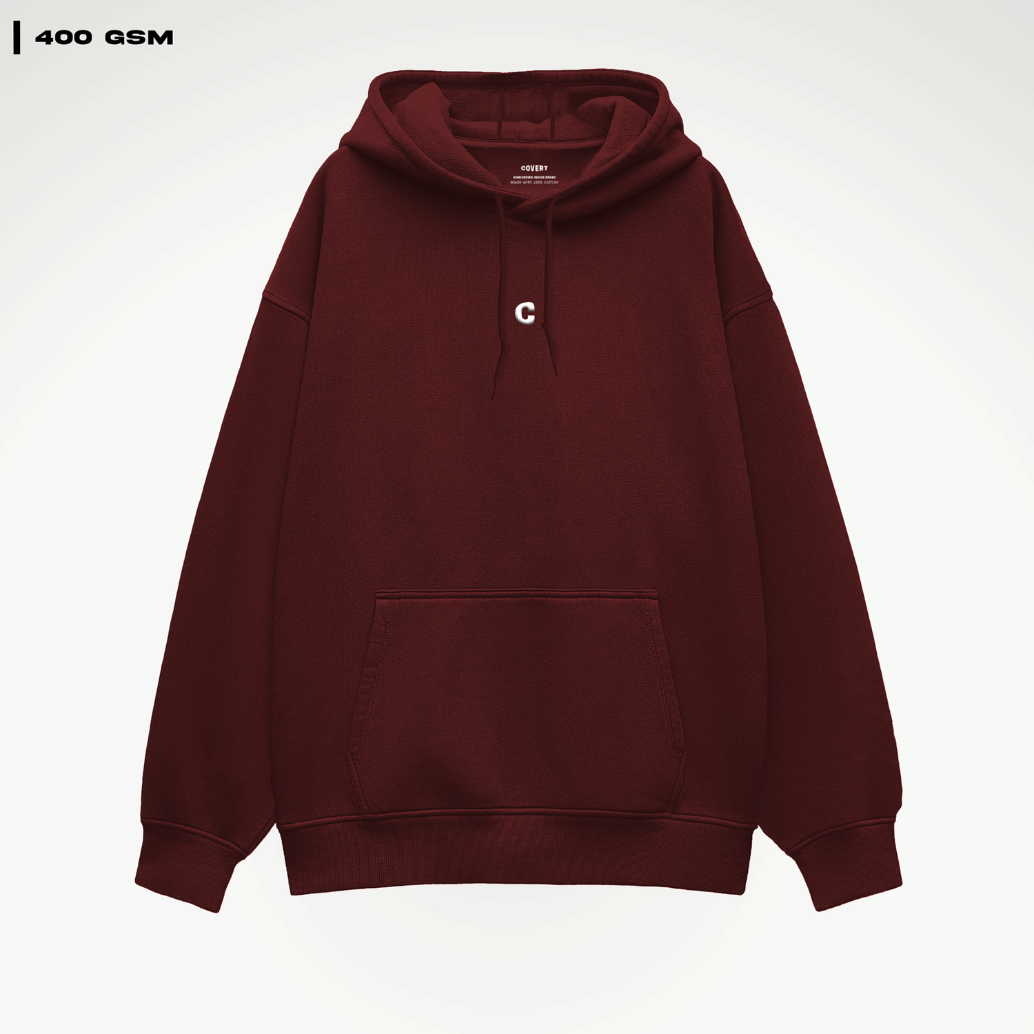 Basics Hoodie - Maroon Covert