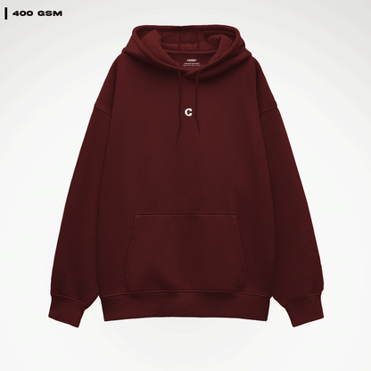 Basics Hoodie - Maroon Covert
