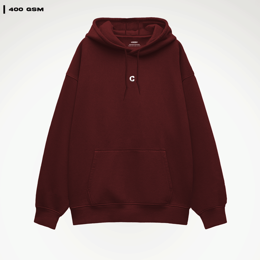 Basics Hoodie - Maroon Covert