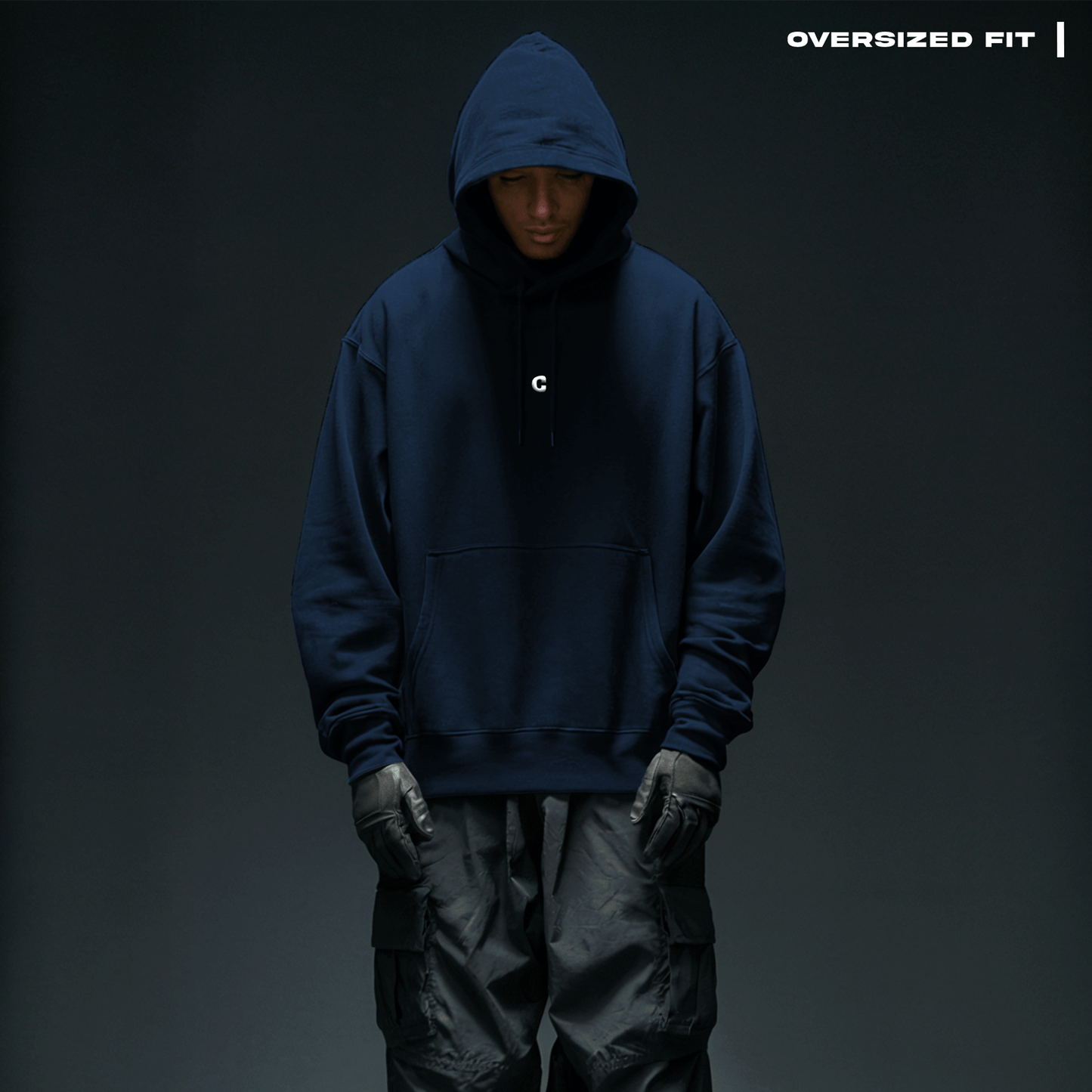 Basics Hoodie - Navy Blue Covert