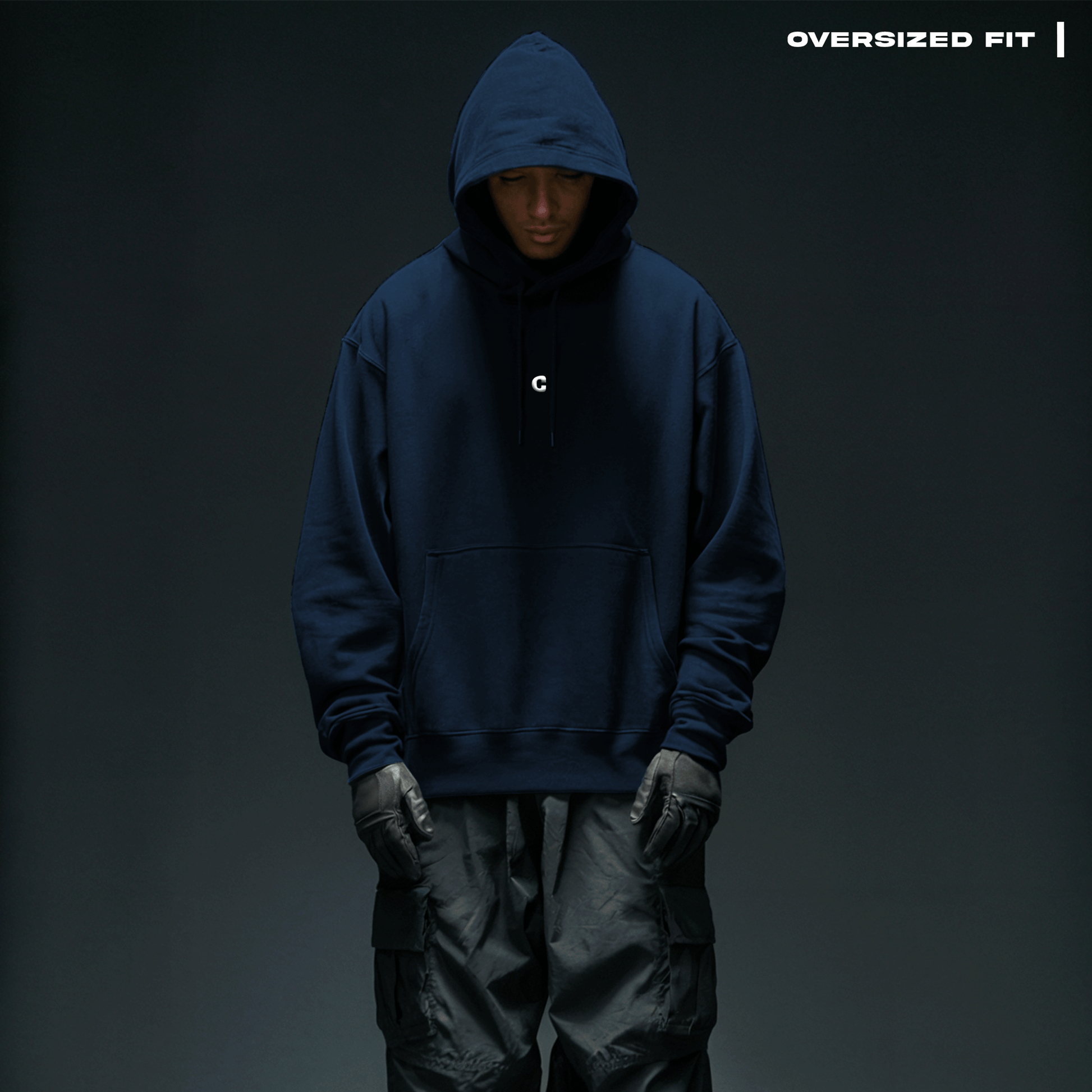 Basics Hoodie - Navy Blue Covert