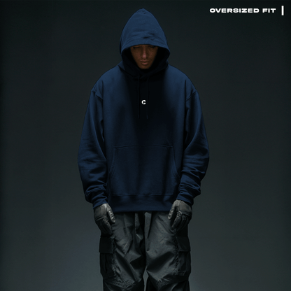 Basics Hoodie - Navy Blue Covert