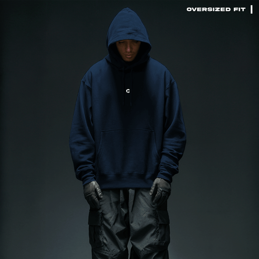 Basics Hoodie - Navy Blue Covert