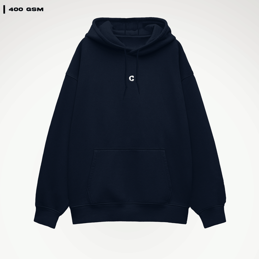 Basics Hoodie - Navy Blue Covert