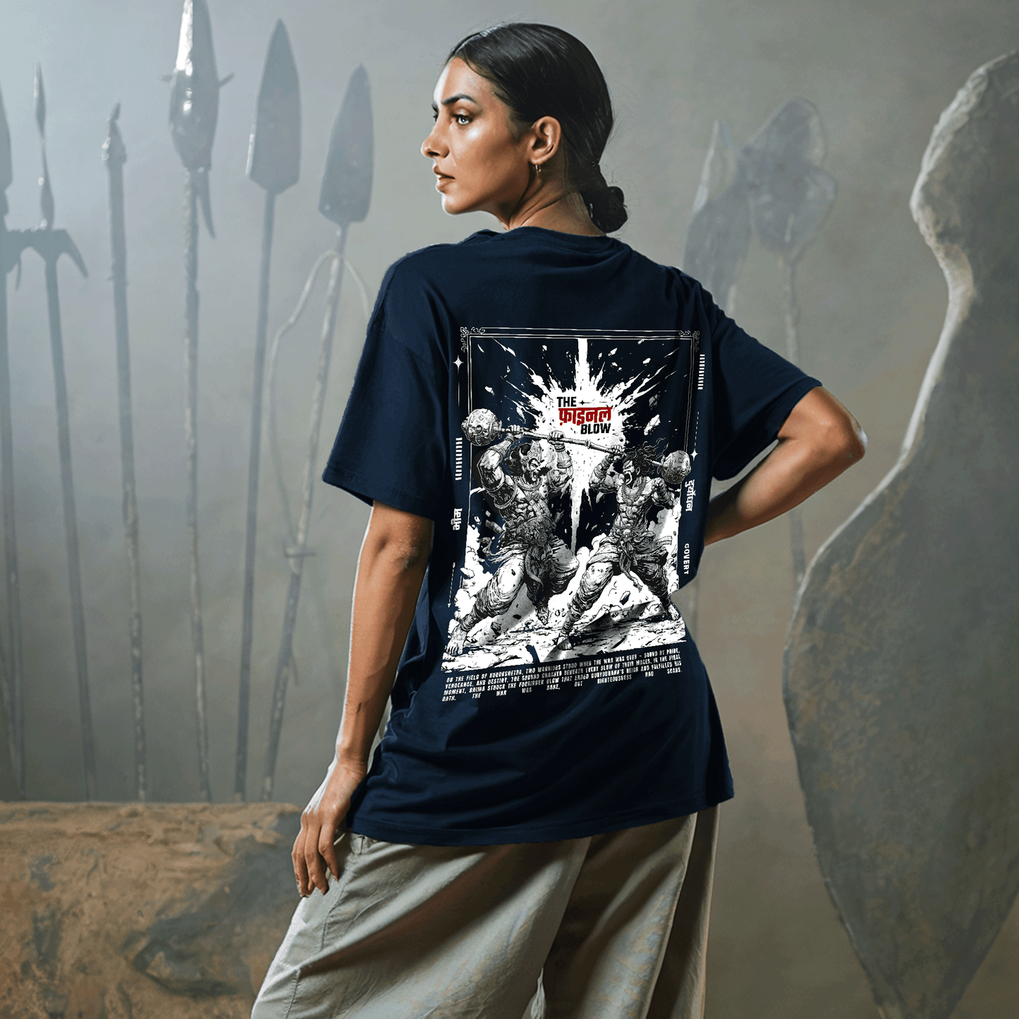 Bhim vs Duryodhan: The Final Blow Oversized T-Shirt Covert