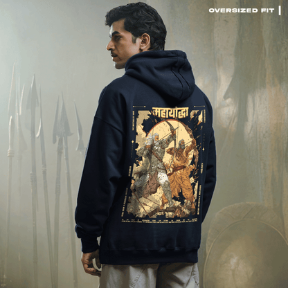 Guru Dron × Pitamaha Bhishm Oversized Hoodie Covert