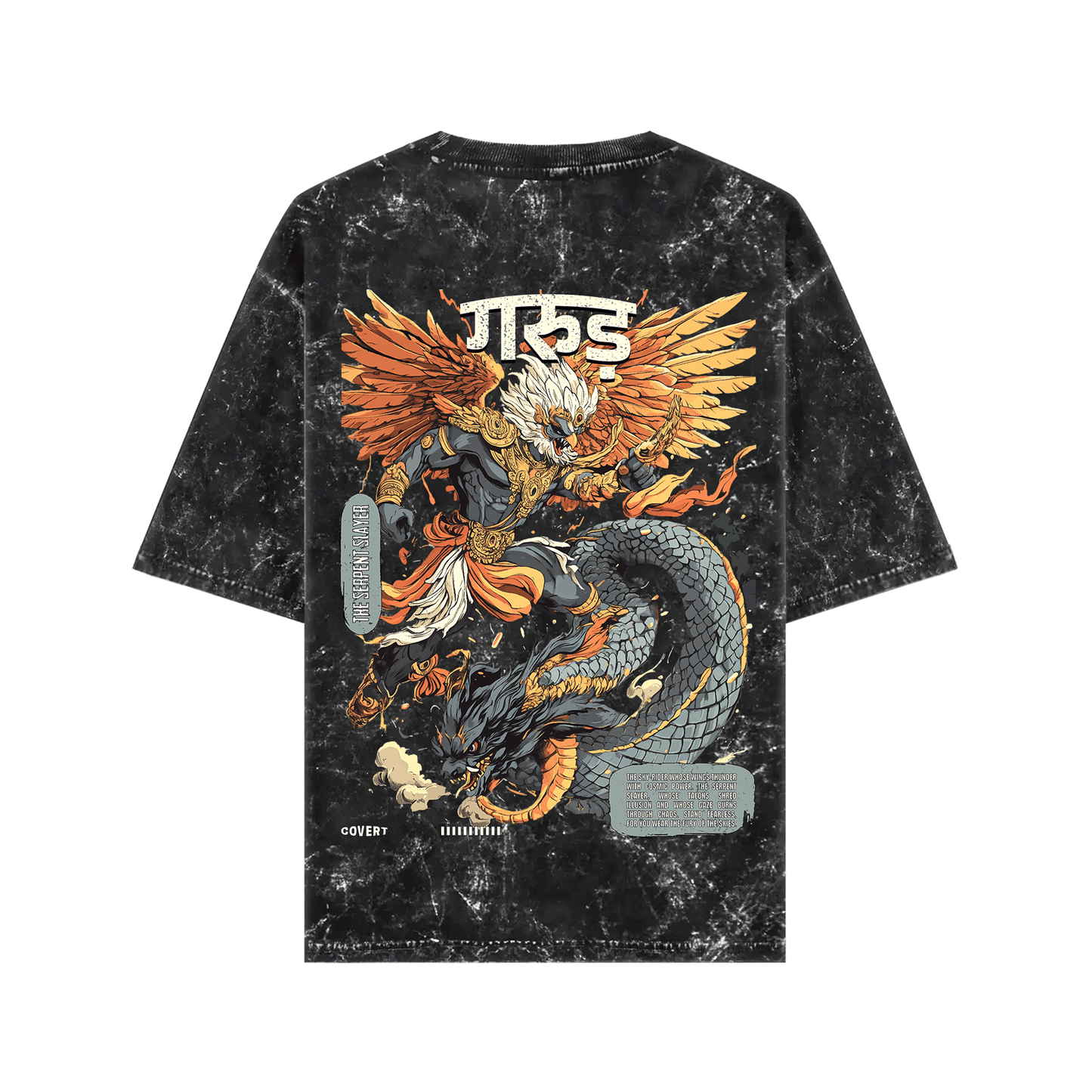 Garuda: The Serpent Slayer Oversized T-shirt - Covert