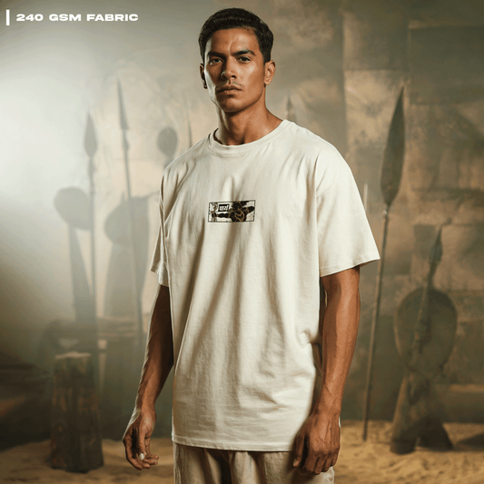 Parth: Fire and Peace Oversized T-Shirt Covert