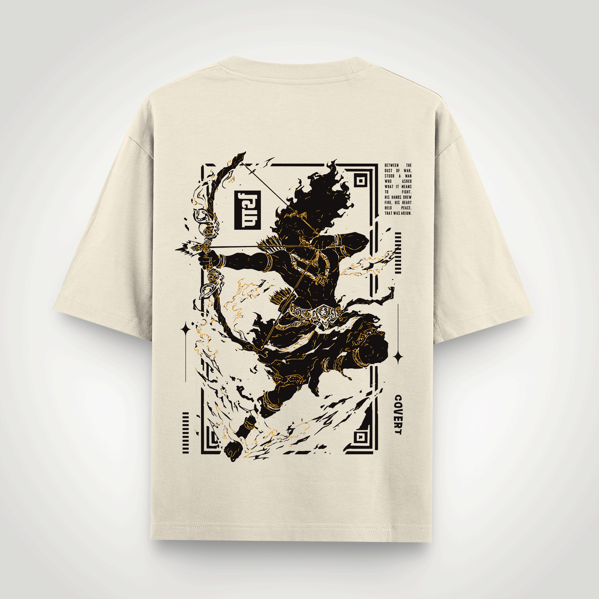 Parth: Fire and Peace Oversized T-Shirt Covert