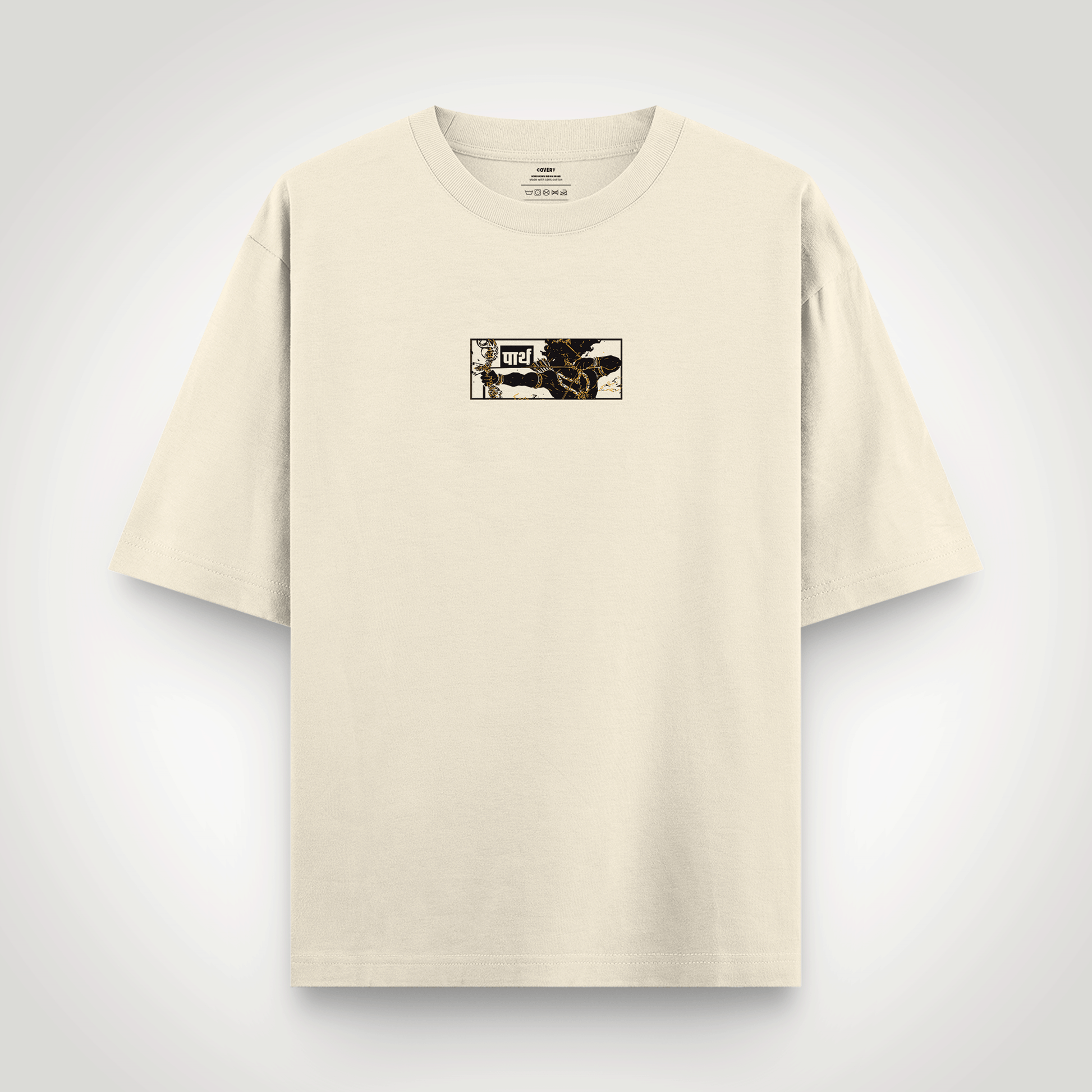 Parth: Fire and Peace Oversized T-Shirt Covert