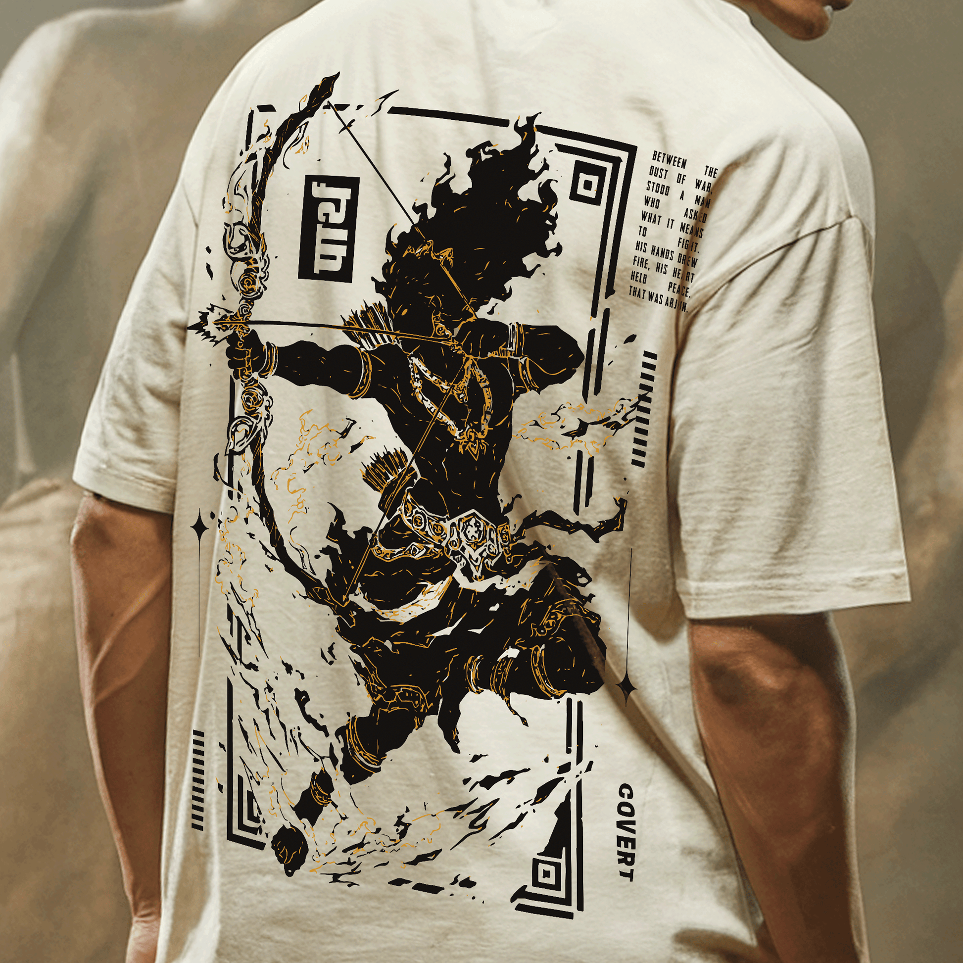 Parth: Fire and Peace Oversized T-Shirt Covert