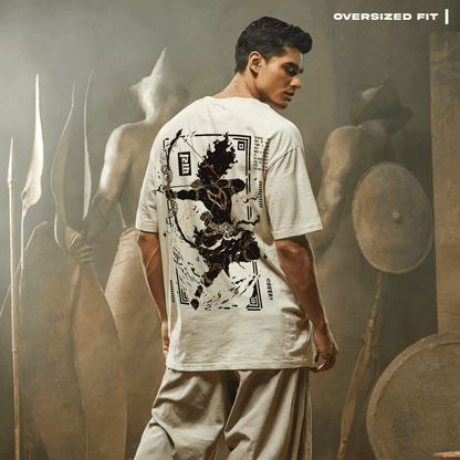 Parth: Fire and Peace Oversized T-Shirt Covert