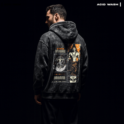 Rudra: The Storm Within Acid Wash Hoodie - Covert