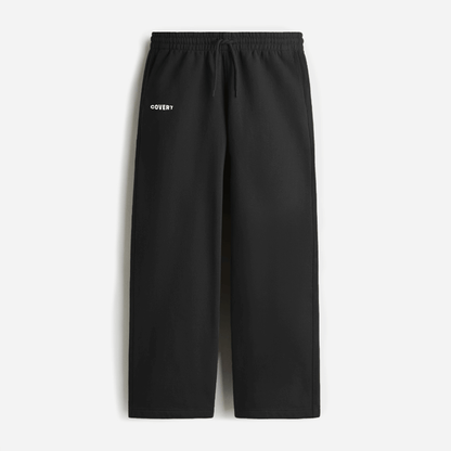Solids: Black Korean Sweatpants Covert