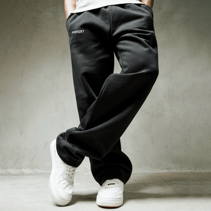 Solids: Black Korean Sweatpants Covert