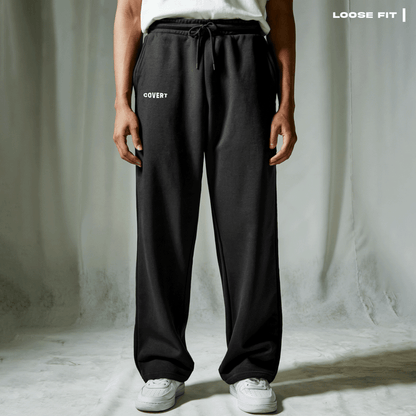 Solids: Black Korean Sweatpants Covert