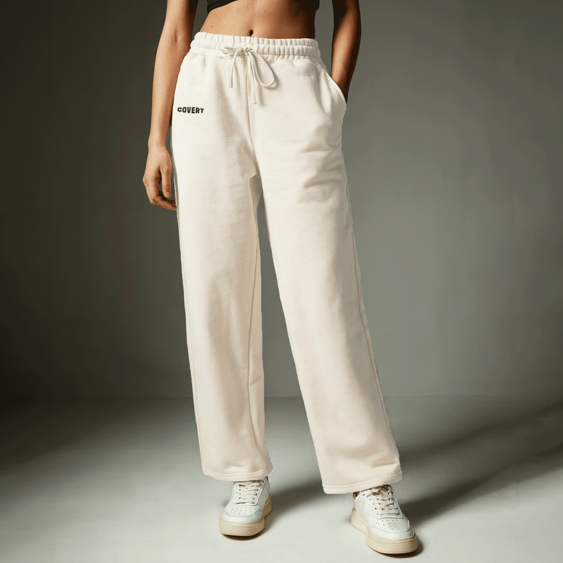 Solids: Off-white Korean Sweatpants Covert