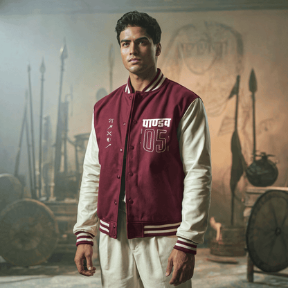 Pandavas: The Mighty Kshatriyas Varsity Jacket Covert