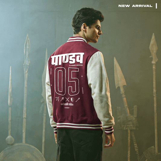 Pandavas: The Mighty Kshatriyas Varsity Jacket Covert