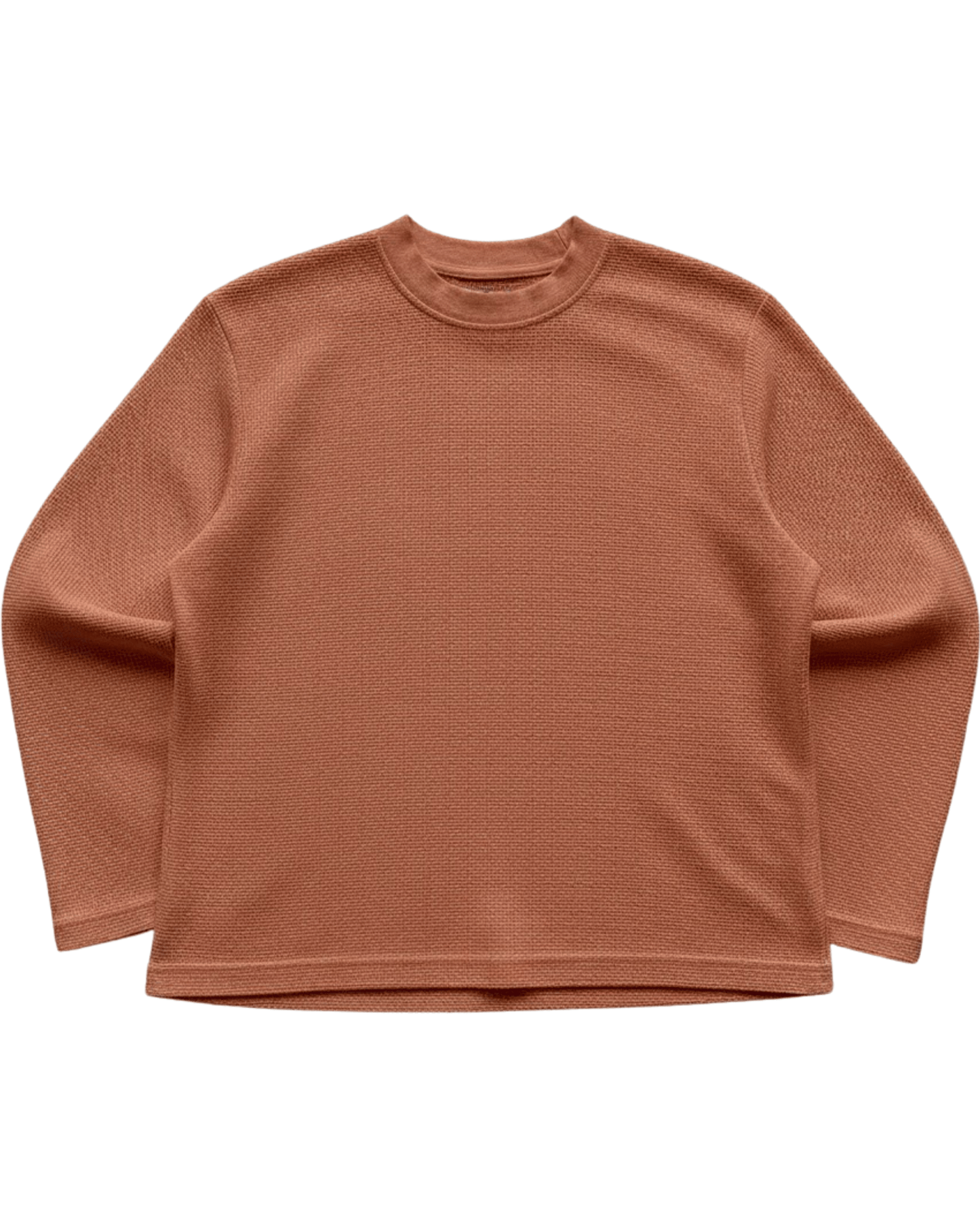 Waffle Knit Full Sleeve T-shirt Cocao Covert
