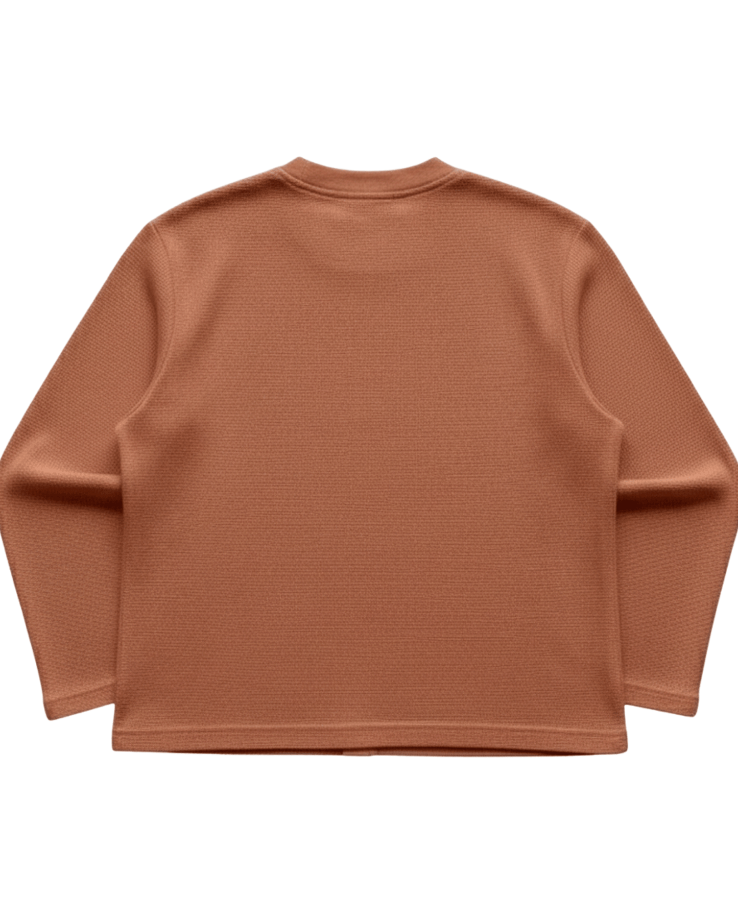Waffle Knit Full Sleeve T-shirt Cocao Covert