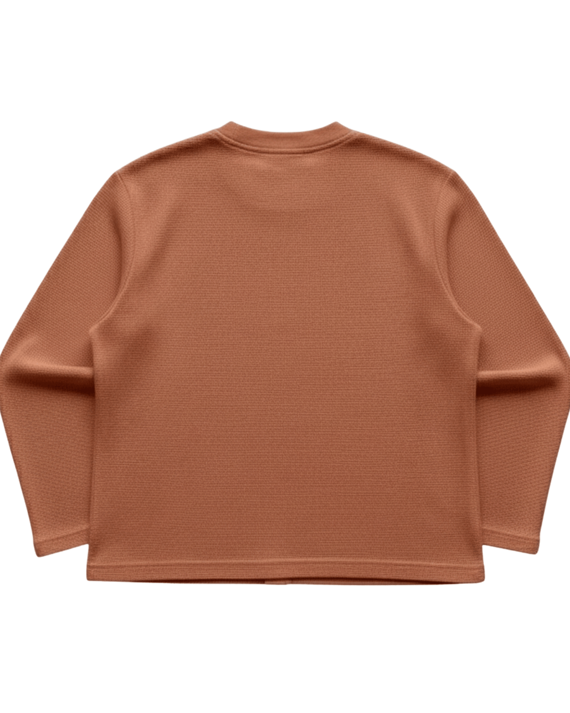 Waffle Knit Full Sleeve T-shirt Cocao Covert