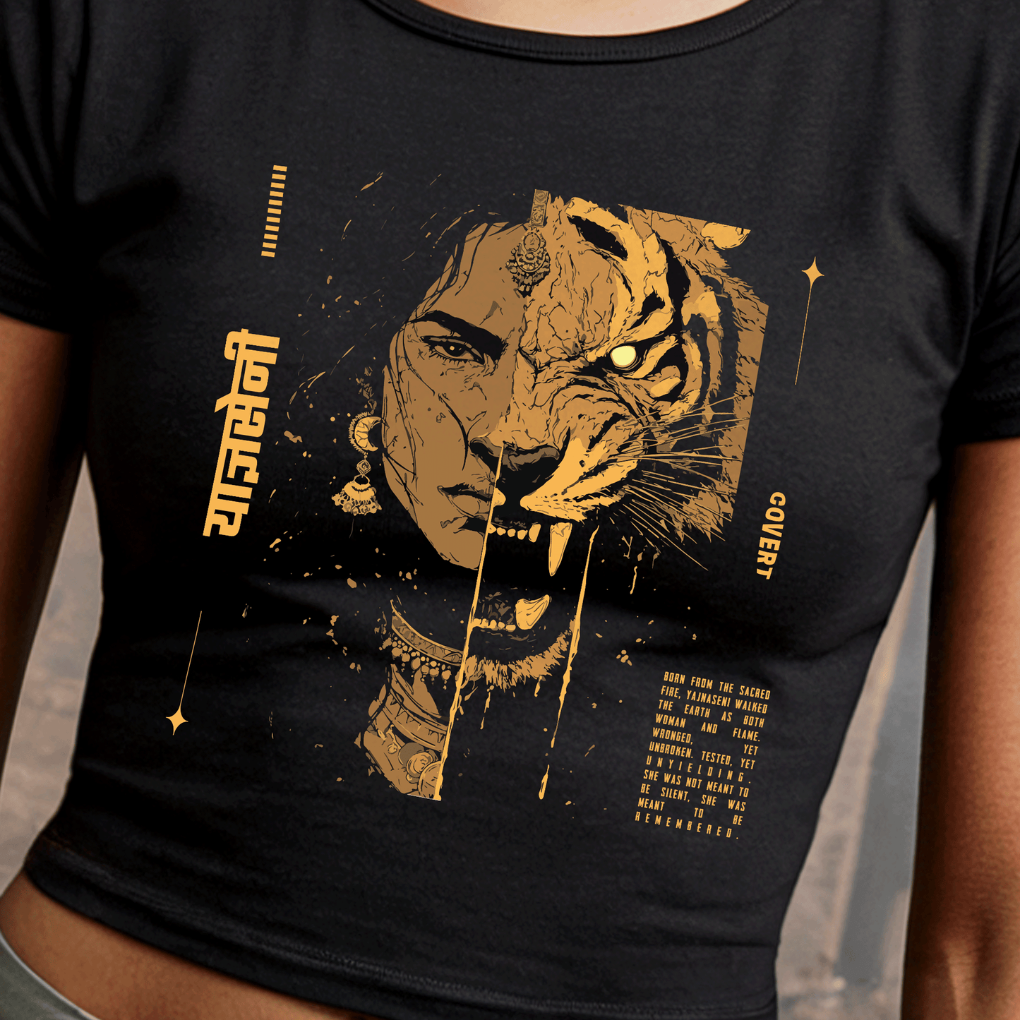 Yajnaseni: Draupadi Baby Tee Covert