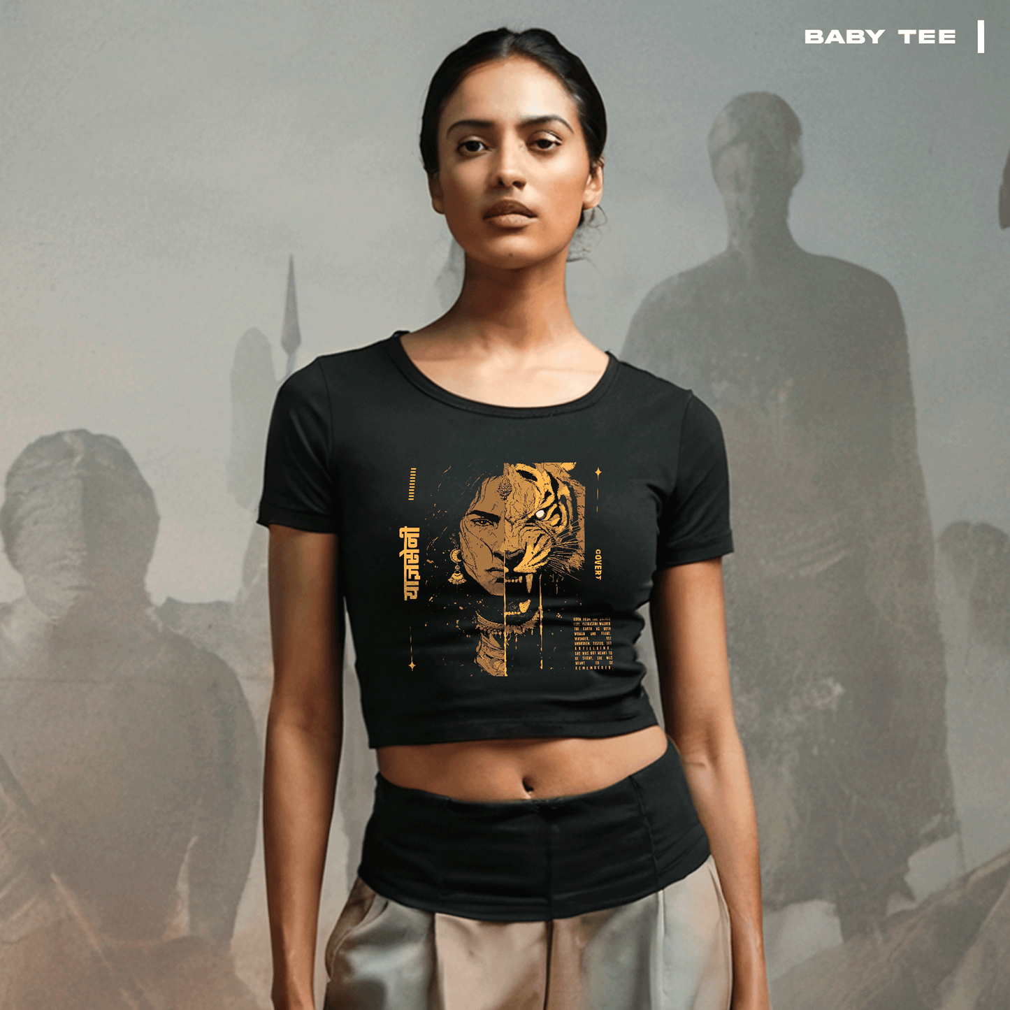 Yajnaseni: Draupadi Baby Tee Covert
